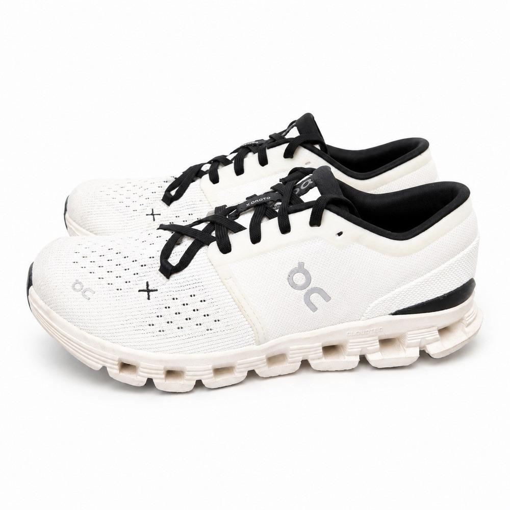 On Running Cloud X 4 Ivory Black 3WE30070791 Women's Size 9.5 Running Shoes
